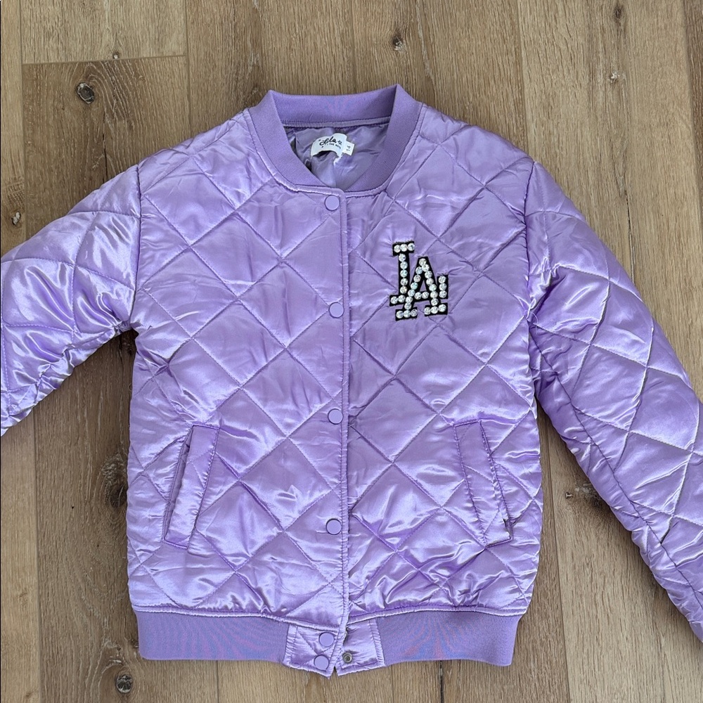 Lola + The Boys Lavender Quilted Jacket